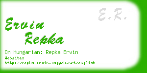 ervin repka business card
